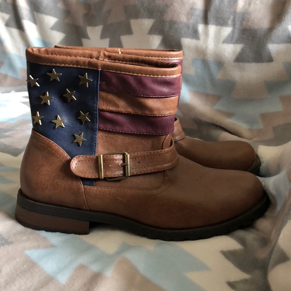 BAMBOO Shoes - ⭕️Price Firm⭕️American Flag Boots